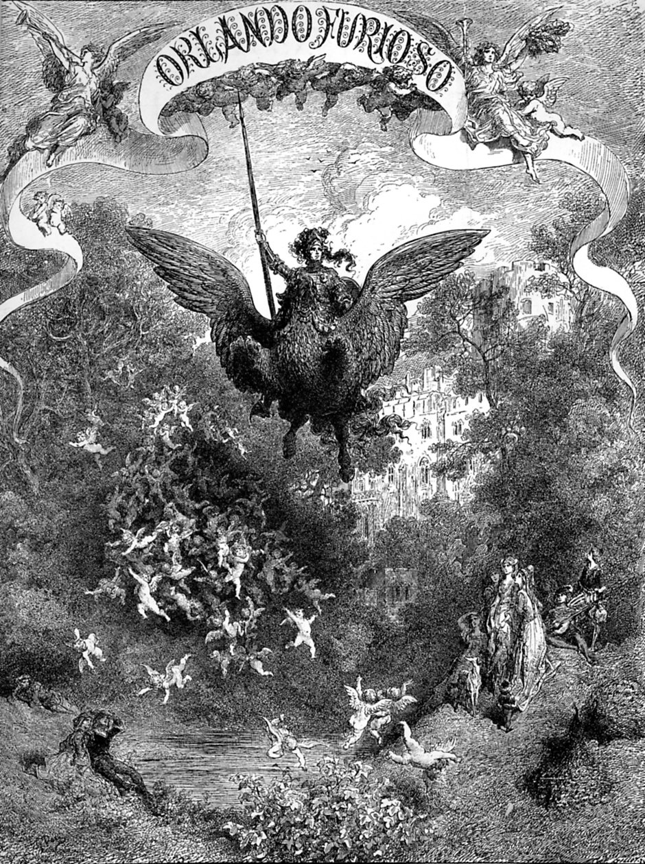 Orlando Furioso de Ludovico Ariosto, portada de Gustave Dore