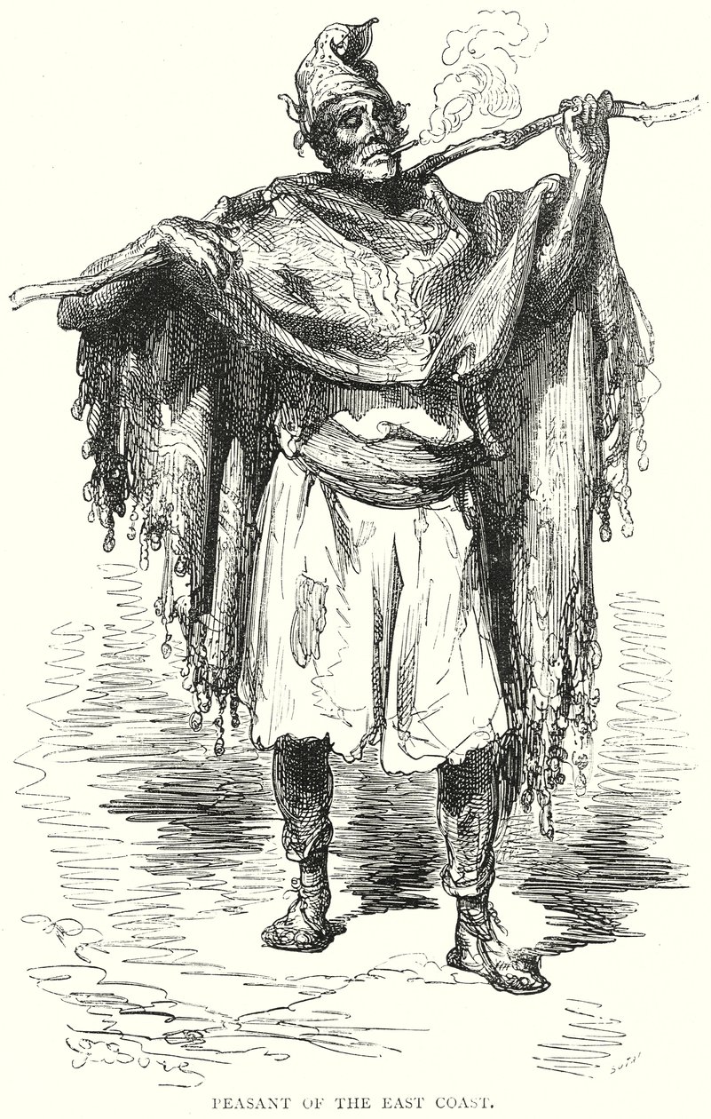 Campesino de la costa este (grabado) de Gustave Dore