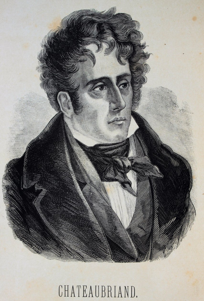 Retrato de François-René, vizconde de Chateaubriand 1768-1848, 1880 de Gustave Dore