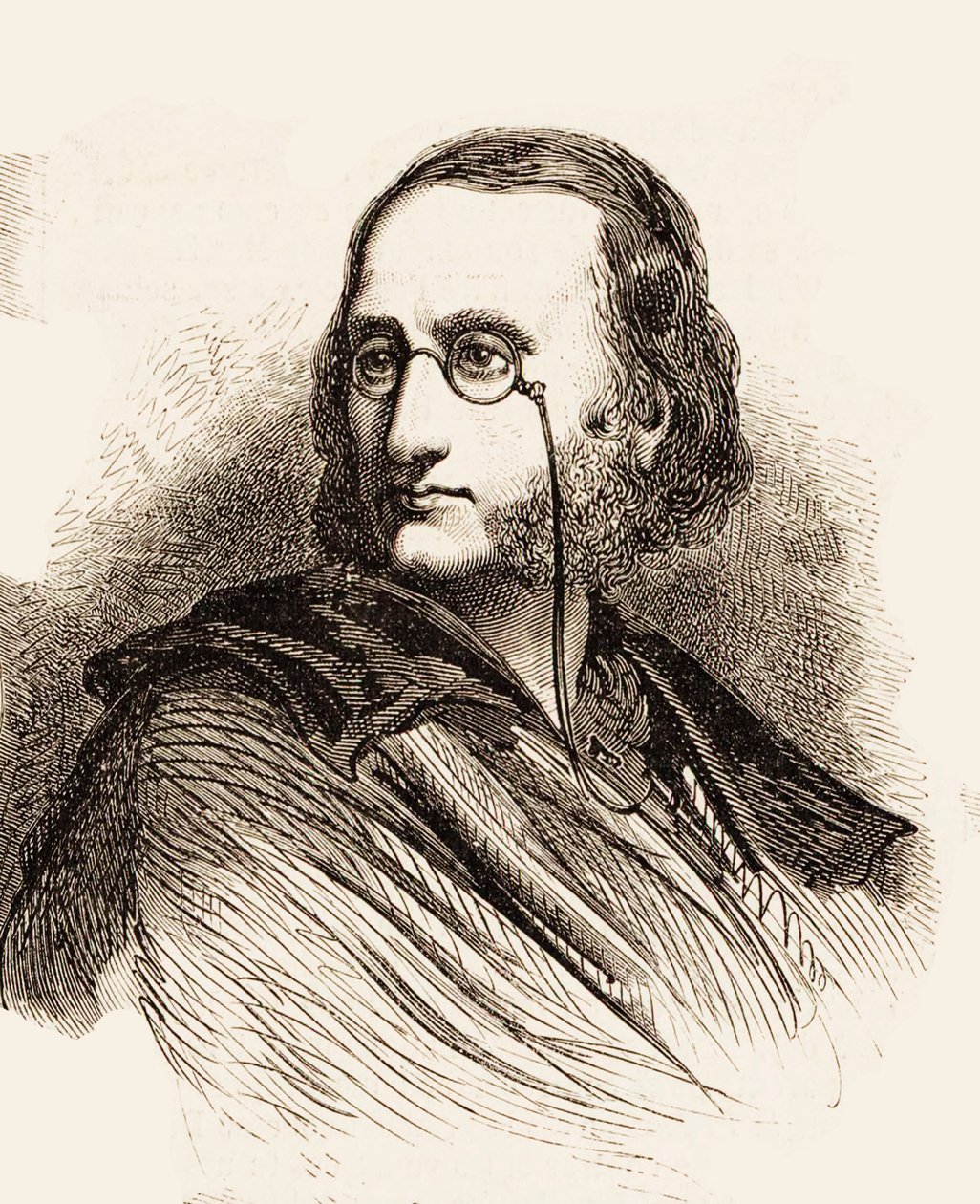 Retrato de Jacques Offenbach 1819-1880, 1860 de Gustave Dore