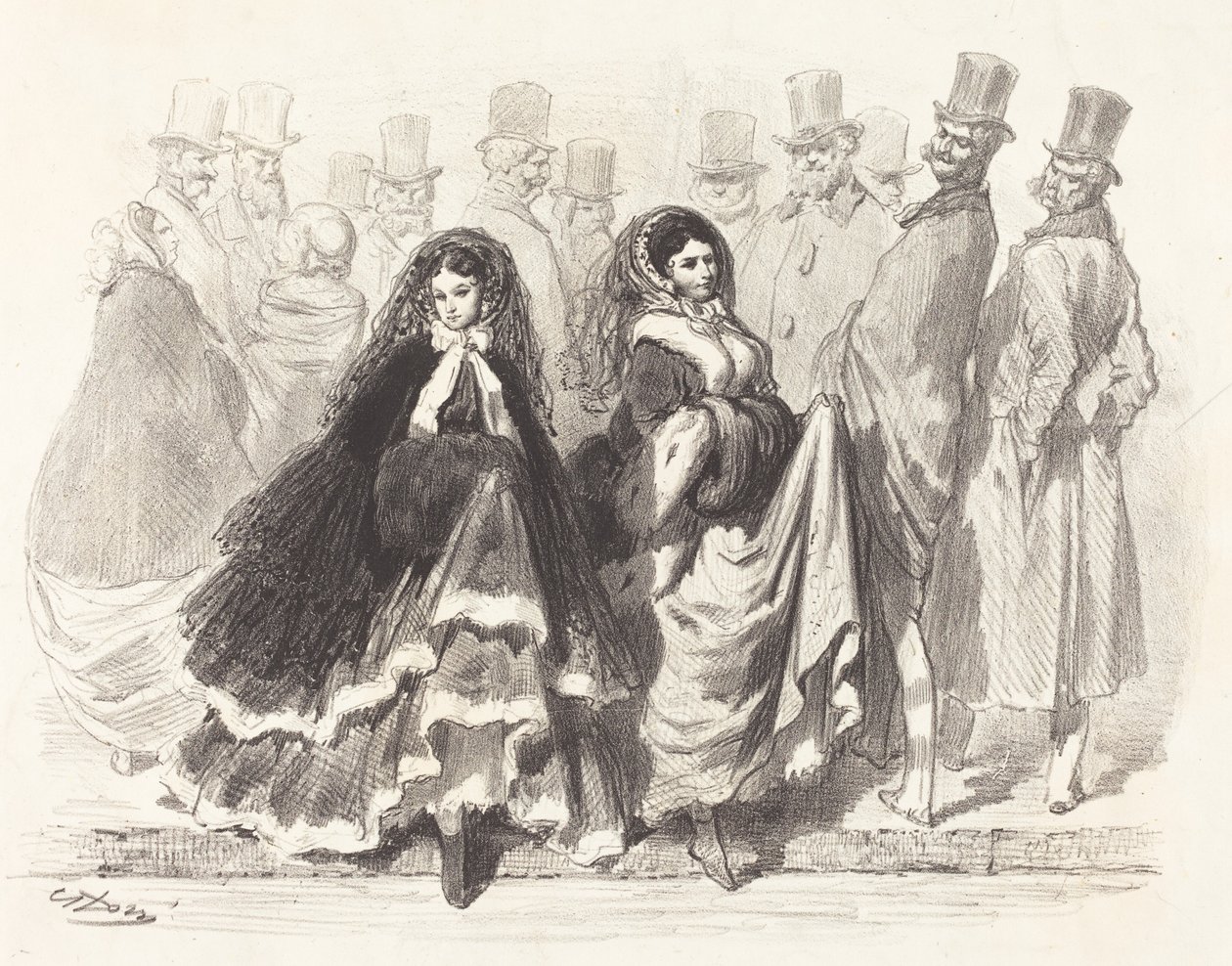 Escena de calle de Gustave Dore