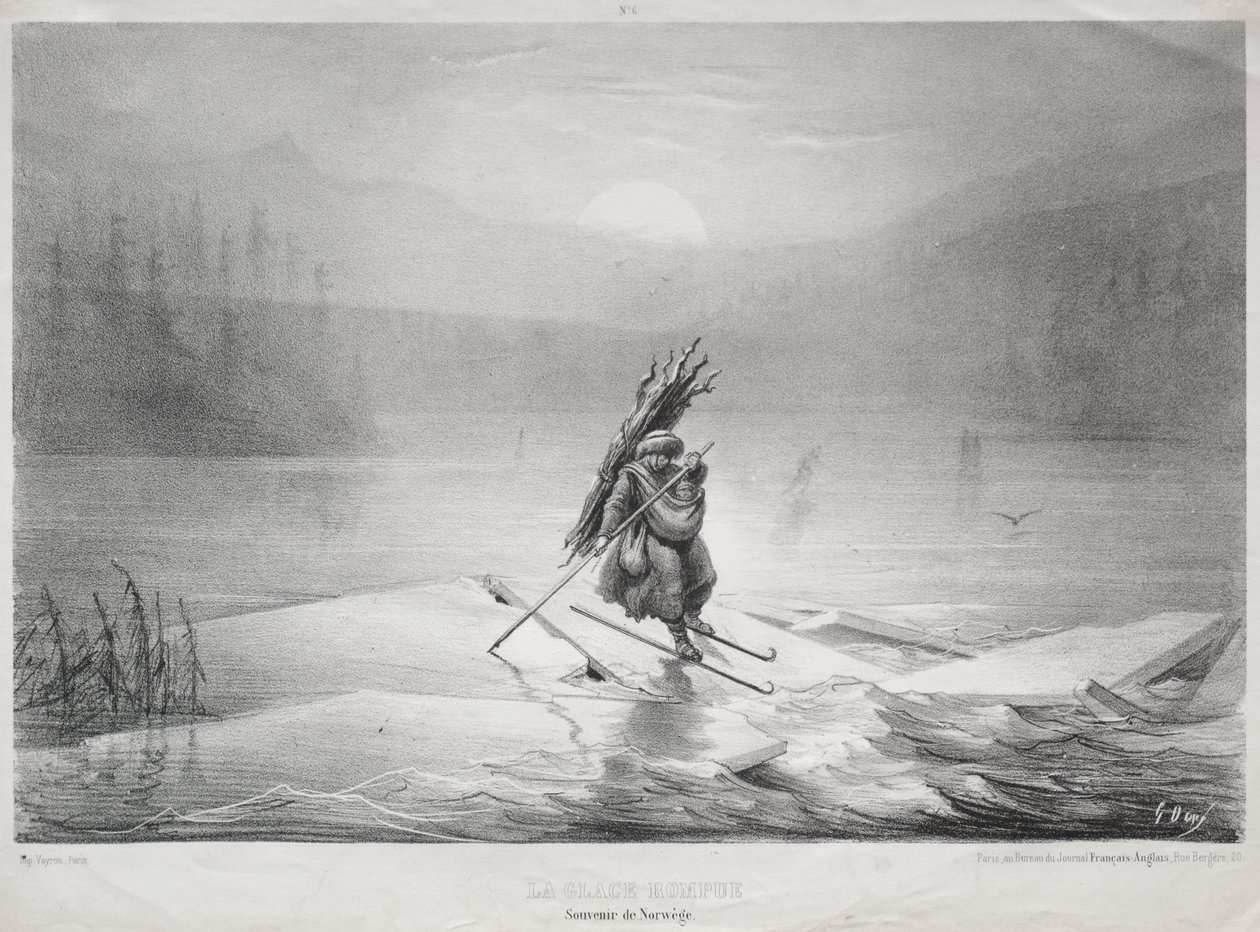 El Hielo Rompiéndose, Recuerdo de Noruega de Gustave Dore
