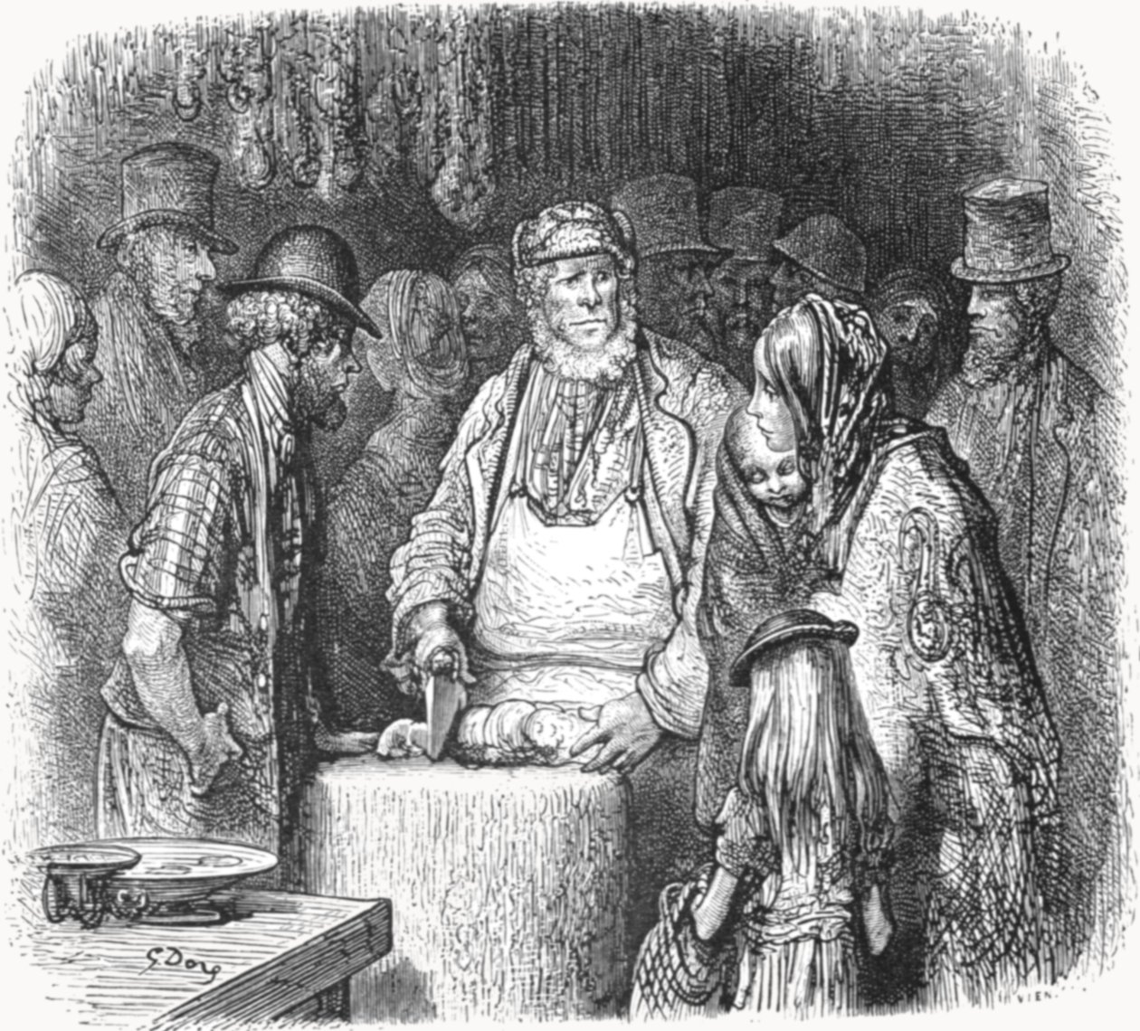 El carnicero - Newport Market Alley de Gustave Dore