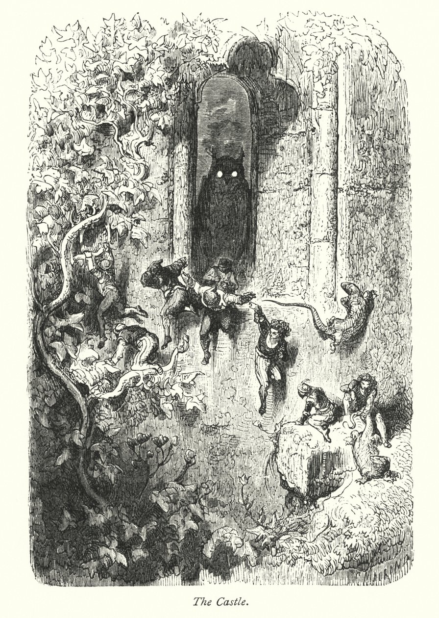 El castillo (grabado) de Gustave Dore