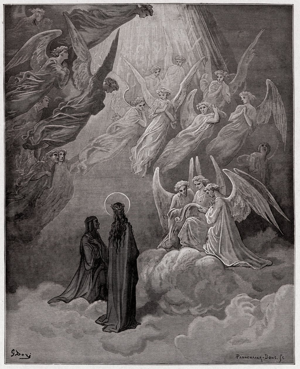 La Divina Comedia, Paraíso, Canto 20: Las almas luminosas cantan - por Dante Alighieri (1265-1321) - Ilustración de Gustave Doré (1832-1883) de Gustave Dore