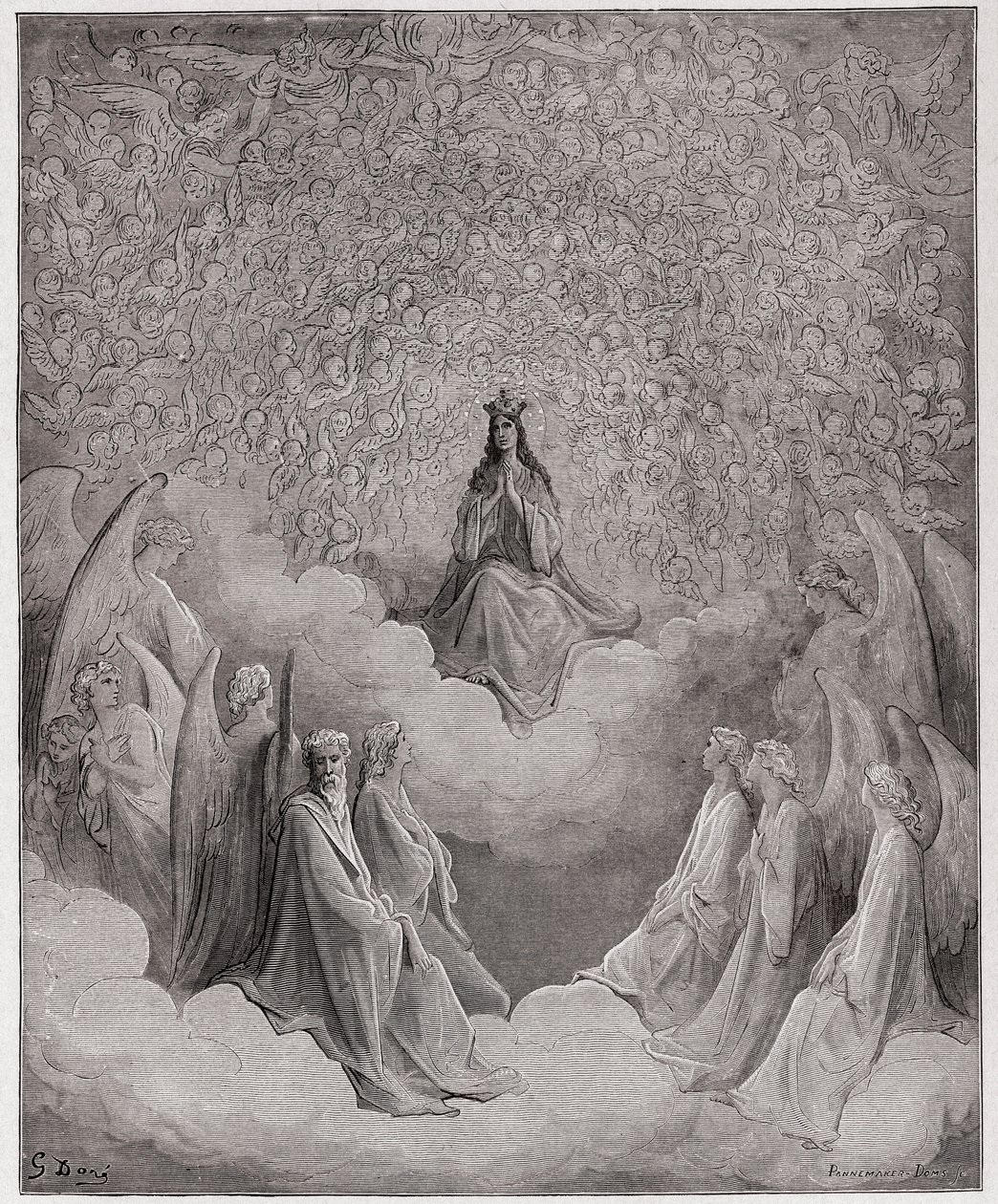 La Divina Comedia, Paraíso, Canto 31: La reina del cielo - por Dante Alighieri (1265-1321) - Ilustración de Gustave Doré (1832-1883). de Gustave Dore