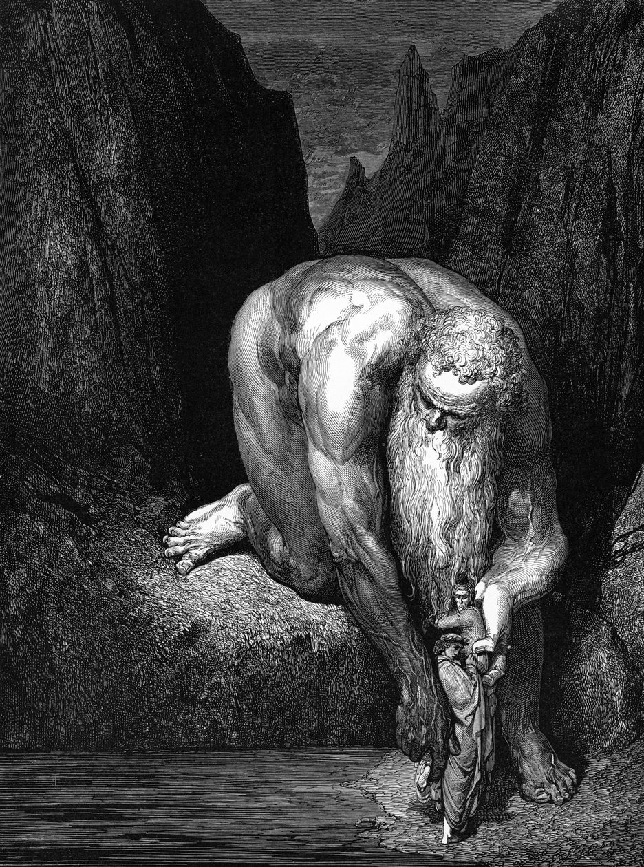 La Divina Comedia, de Dante: El Gigante Anteo de Gustave Dore