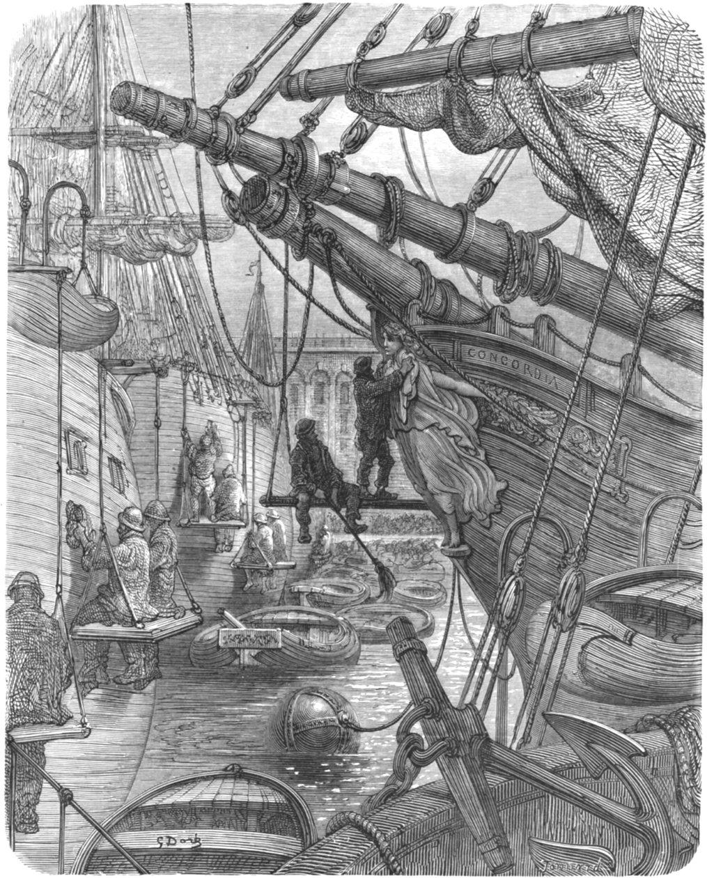 Los muelles - La Concordia de Gustave Dore