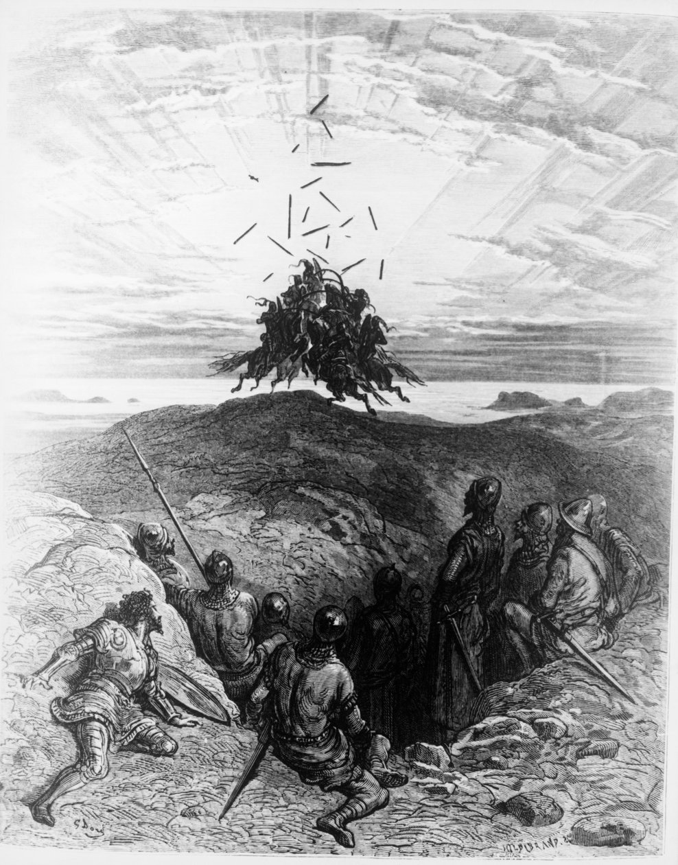 La locura de Orlando de Gustave Dore