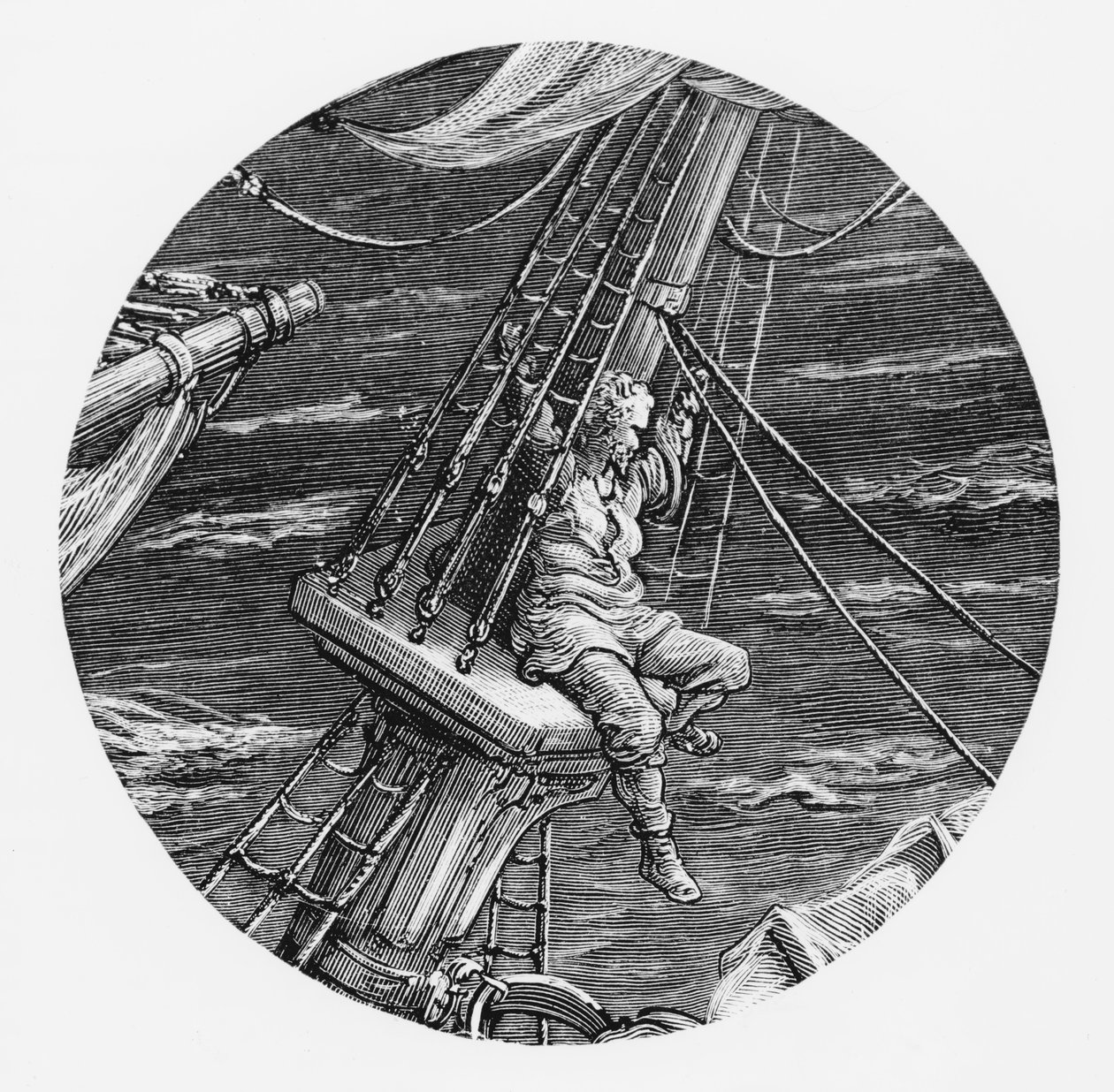 El marinero en la popa del barco, escena de 
