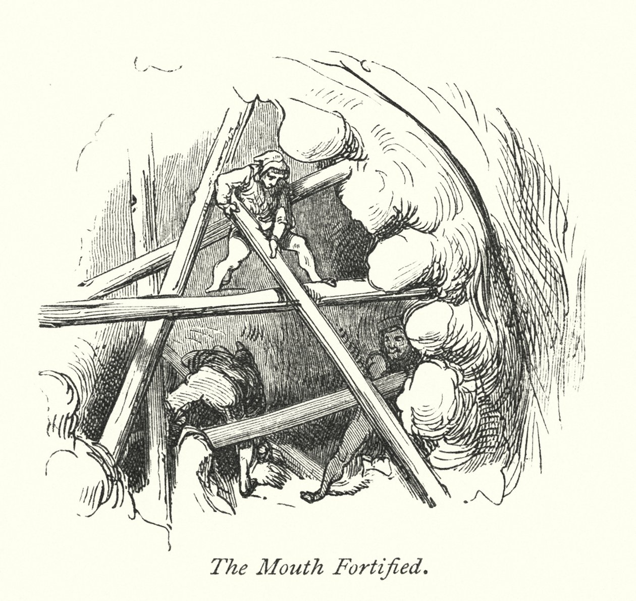 La Boca Fortificada (grabado) de Gustave Dore