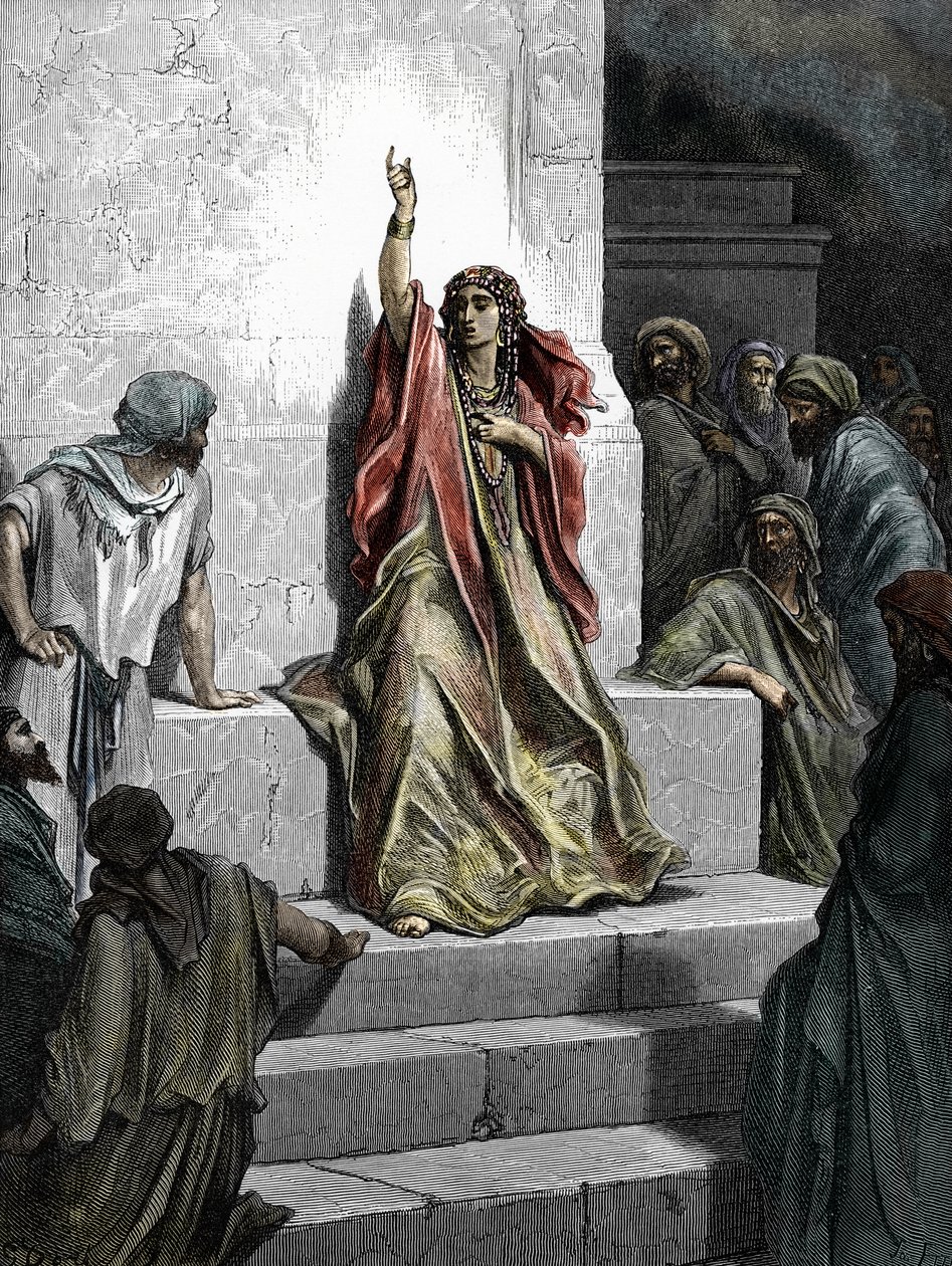 La profetisa Débora Grabado de "La Biblia" ilustrado por Gustave Dore (1832 - 1883) 1865 Colección particular de Gustave Dore