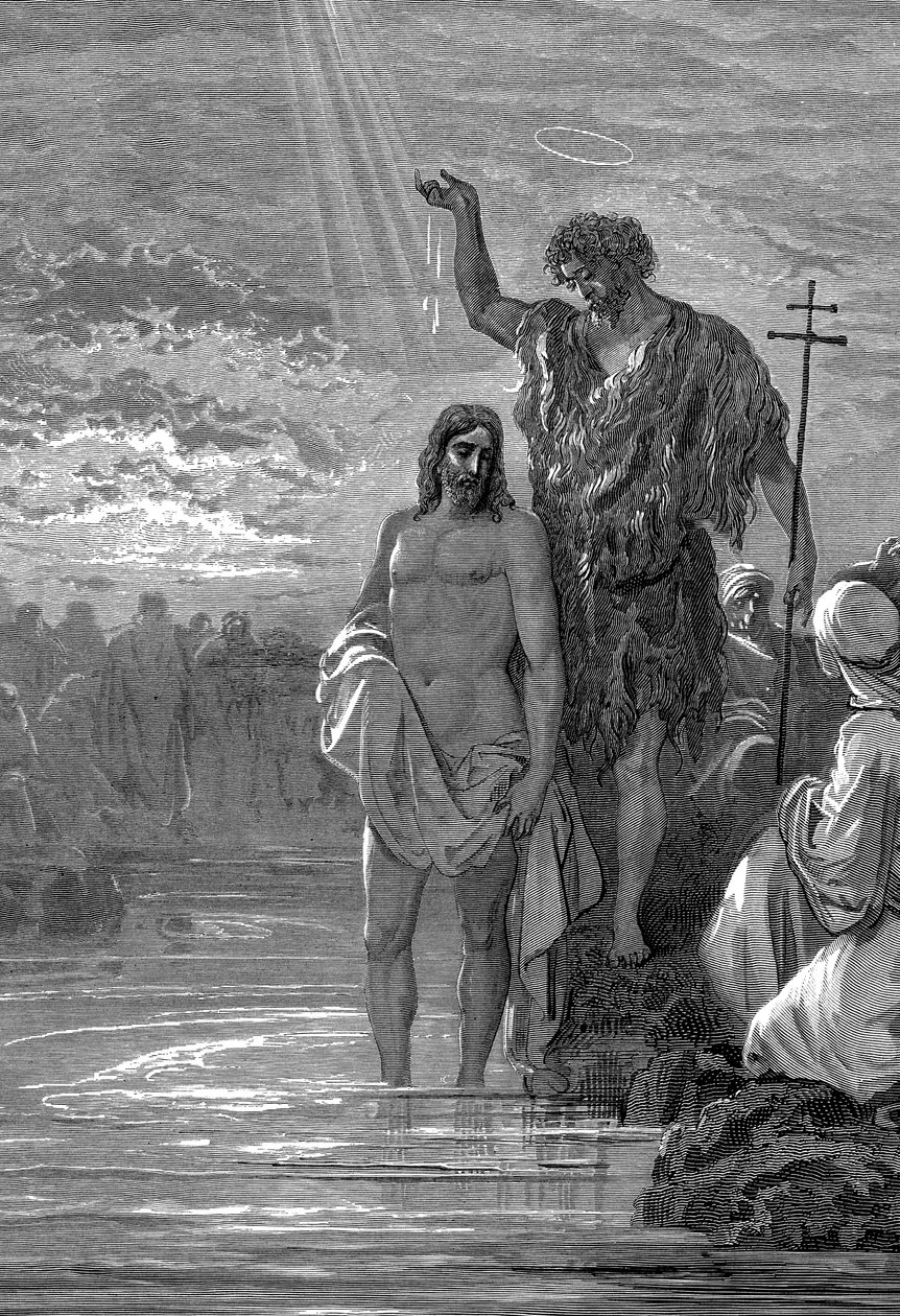 El bautismo de Cristo de Gustave Dore