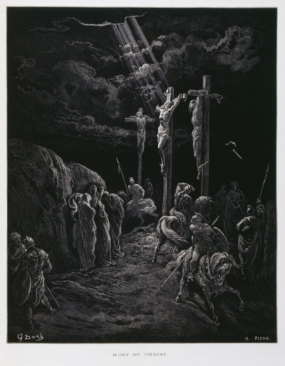 La muerte de Cristo en la cruz, Ilustración de la Biblia de Dore de Gustave Dore