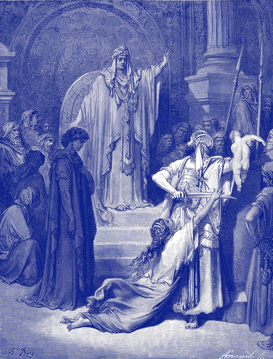El juicio de Salomón - Biblia de Gustave Dore