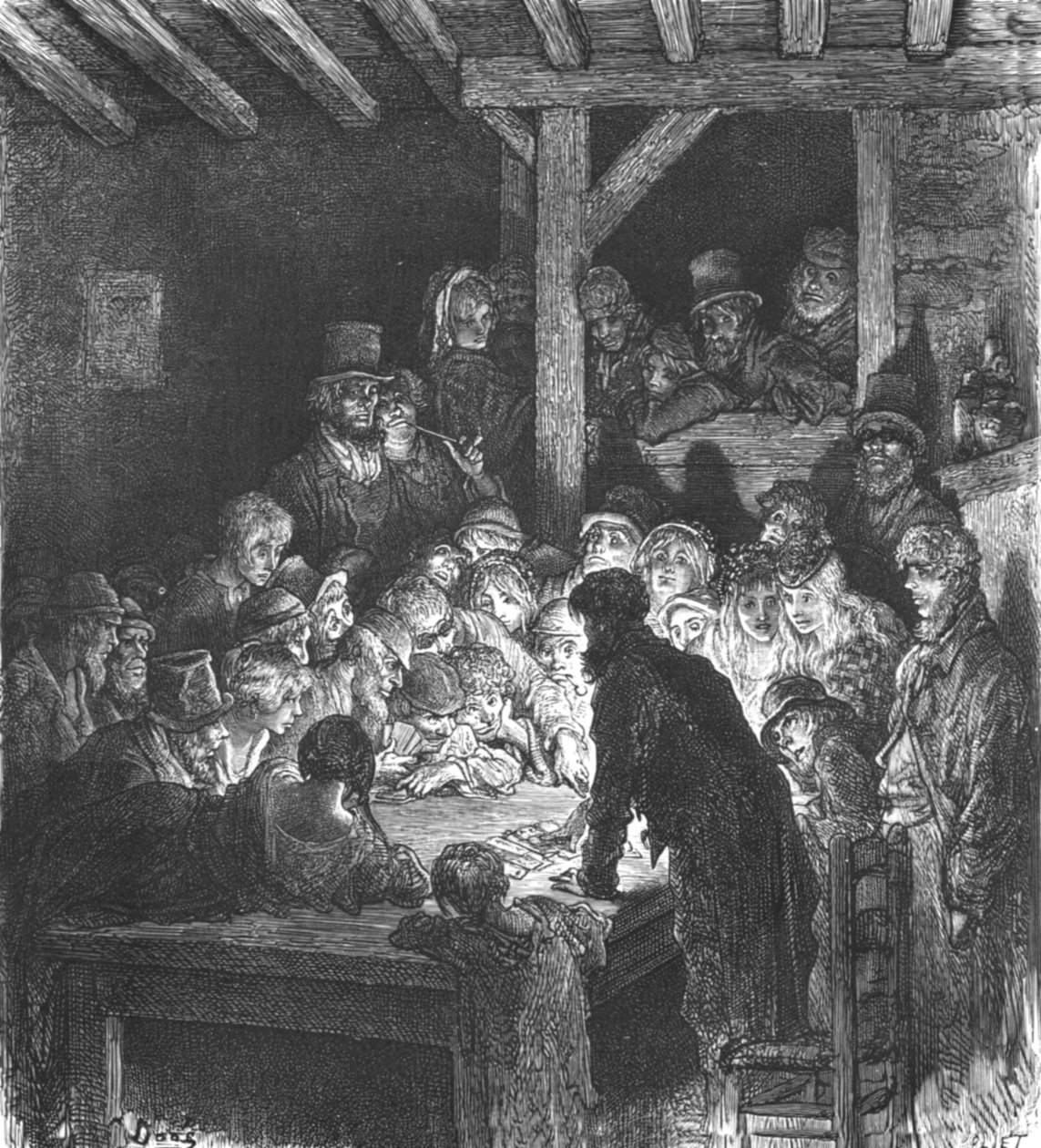 Ladrones jugando de Gustave Dore