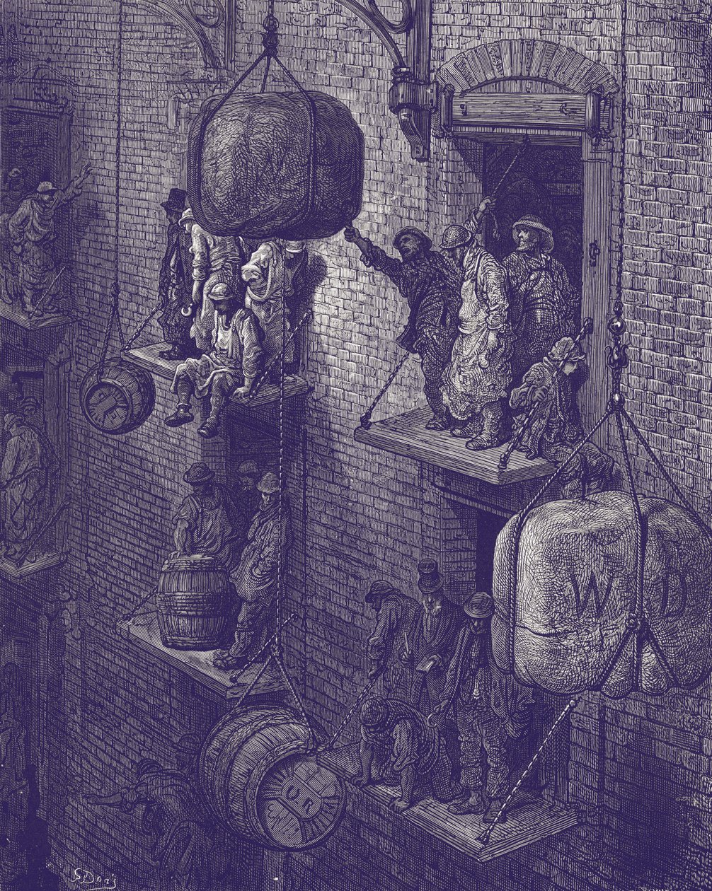 Almacén victoriano en Londres de Gustave Dore
