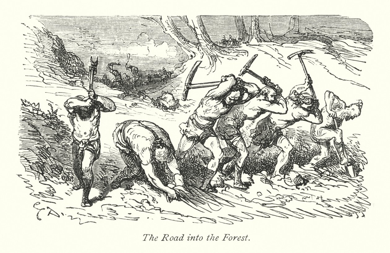 Bosque de Windsor (grabado) de Gustave Dore