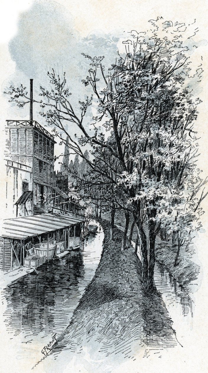Vista de los dos ríos Bievre desde el Boulevard d
