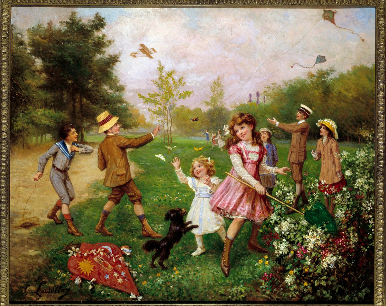 La caza de la mariposa de Gustave Francois Lasellaz