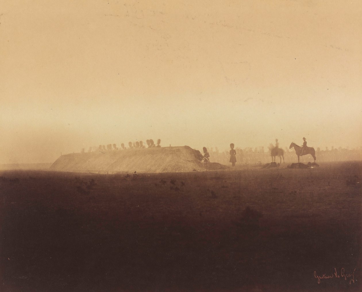 Maniobras de caballería, Camp de Châlons, 1857 (foto) de Gustave Le Gray