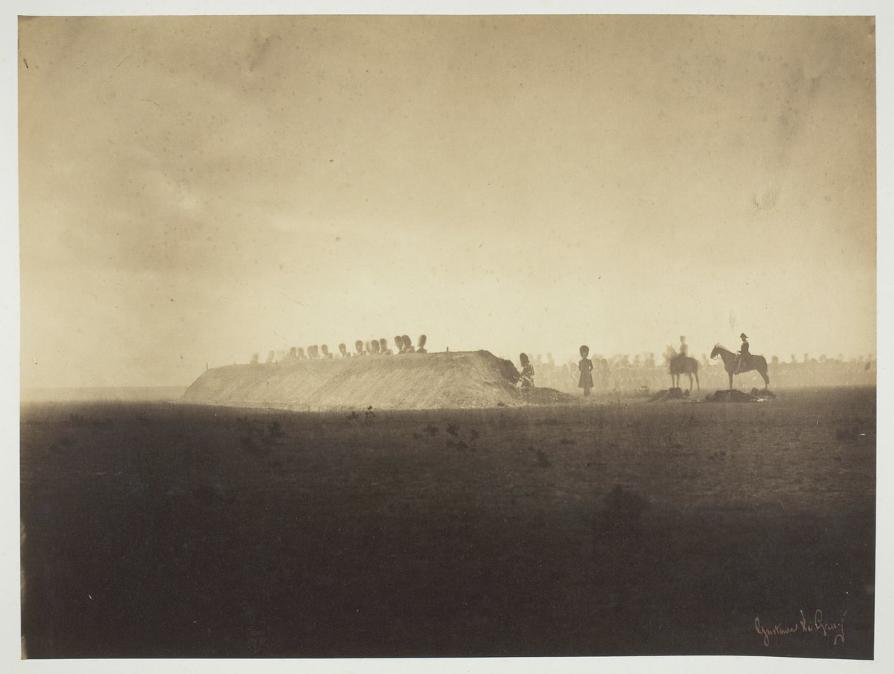 Campamento de Chalons: Maniobras del 3 de octubre (Camp de Châlons: manoeuvres du 3 octobre) de Gustave Le Gray