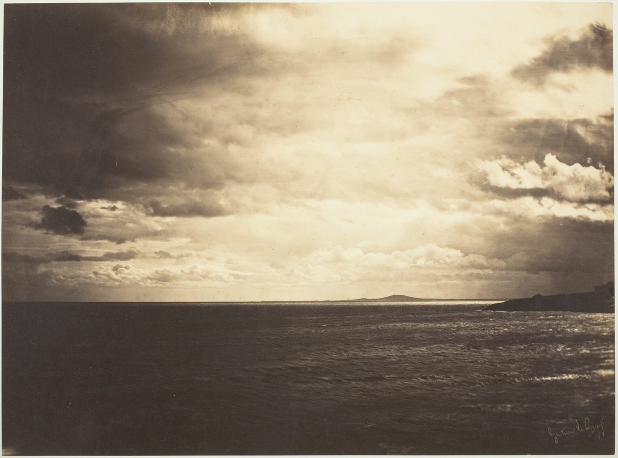 Cielo nublado, mar Mediterráneo de Gustave Le Gray