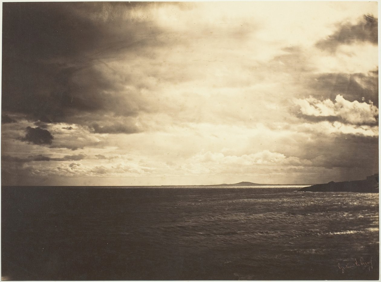 Cielo nublado, mar Mediterráneo, 1857 de Gustave Le Gray