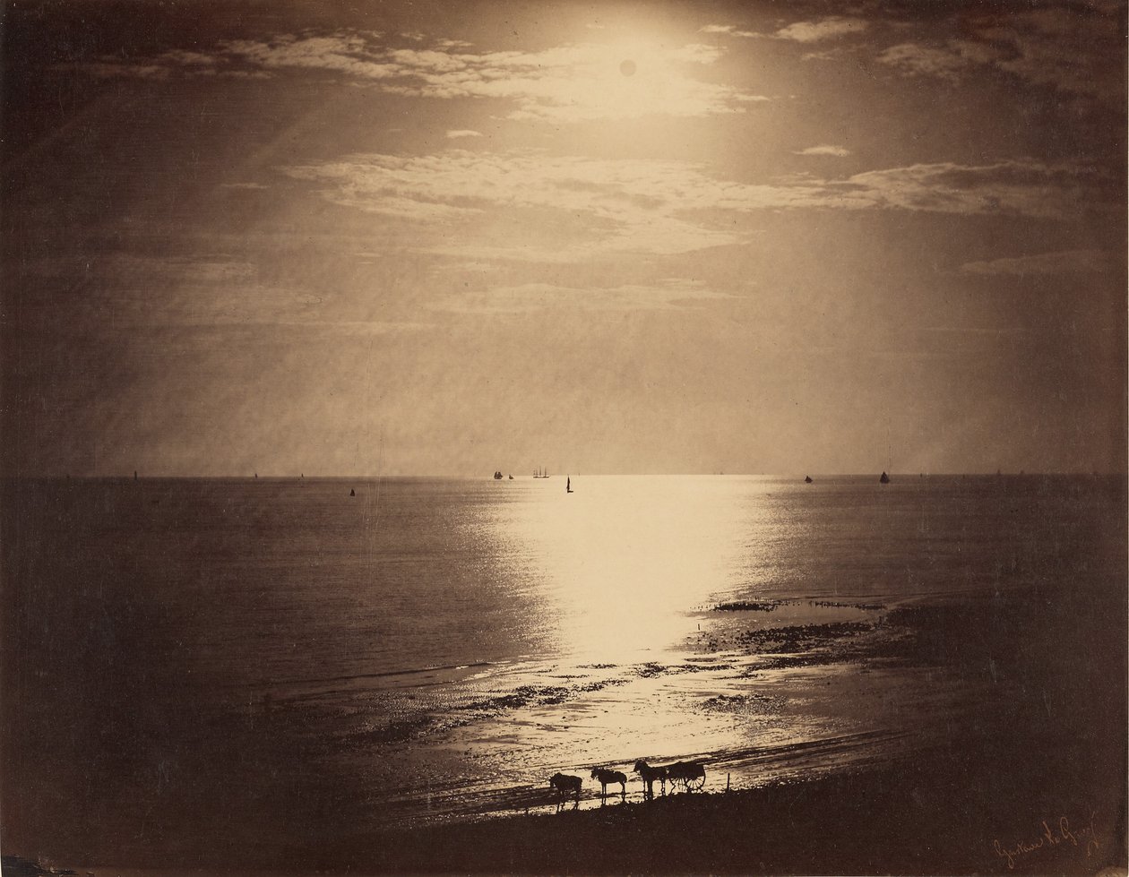 Le Soleil au Zénith - Océan / El Sol en el Cenit, Normandía de Gustave Le Gray