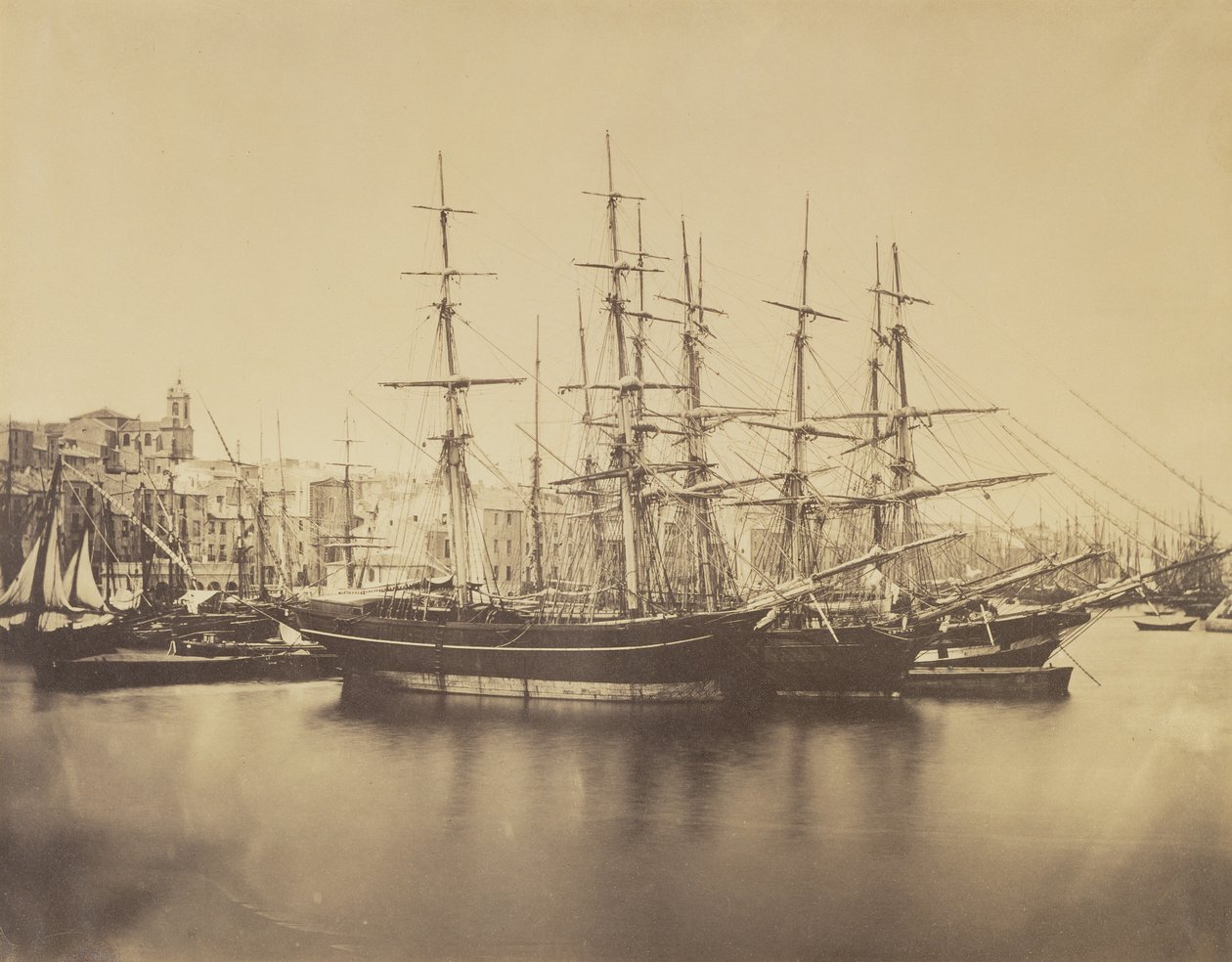 Barcos en el puerto, Sète de Gustave Le Gray
