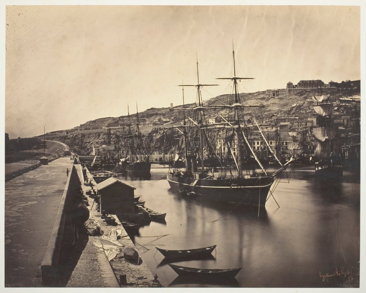 El puerto y la ciudad de Sète-Mediterráneo de Gustave Le Gray