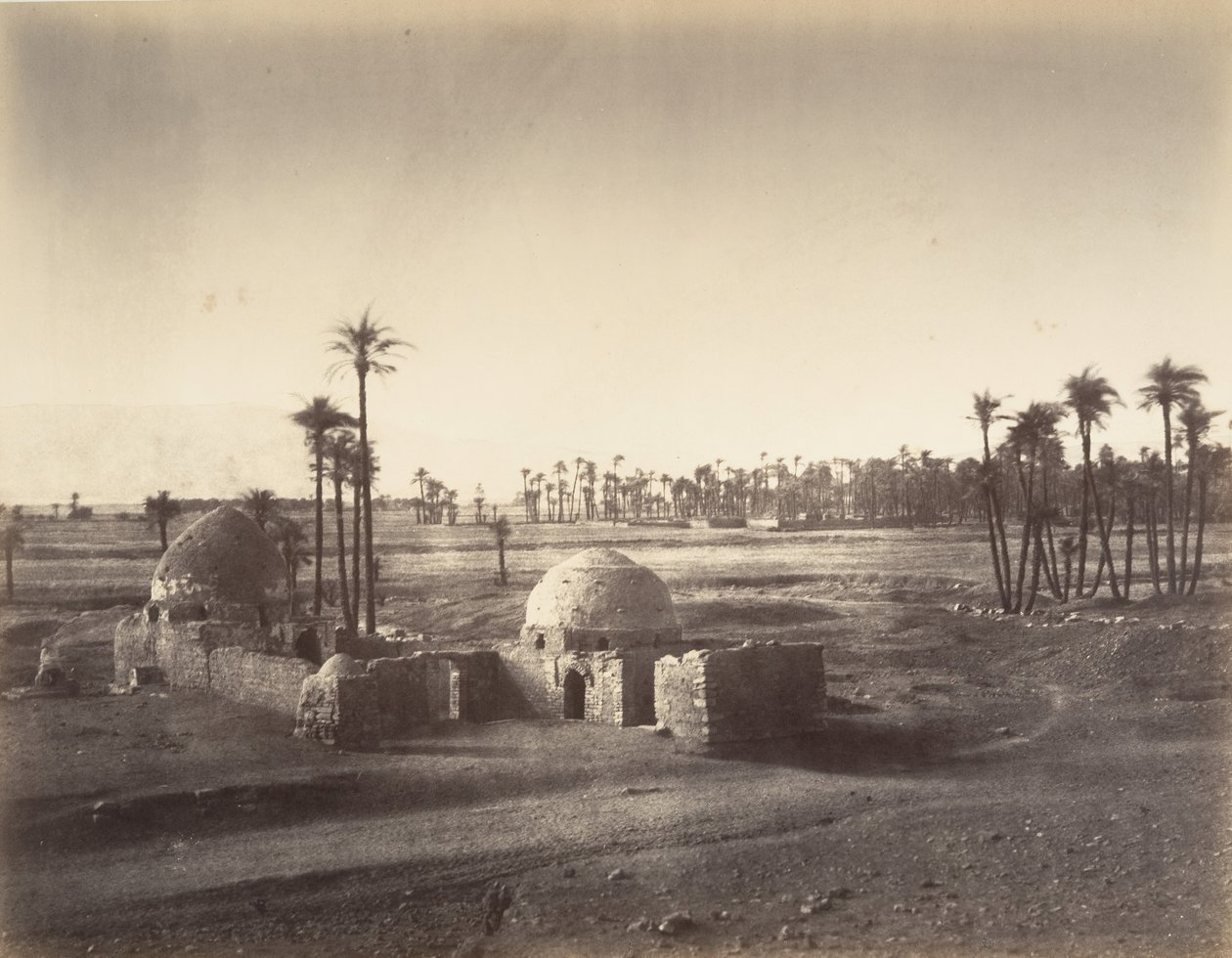 Vista de la Llanura de Tebas tomada desde el templo de Karnak de Gustave Le Gray