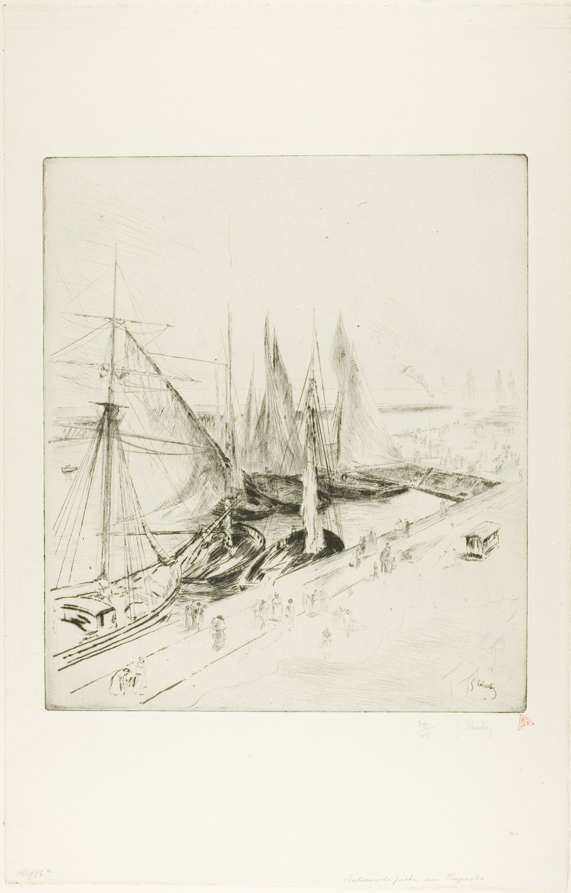 Barcos de pesca de Tréport de Gustave Leheutre