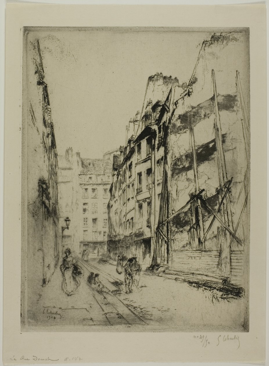 La Rue Domat, París de Gustave Leheutre