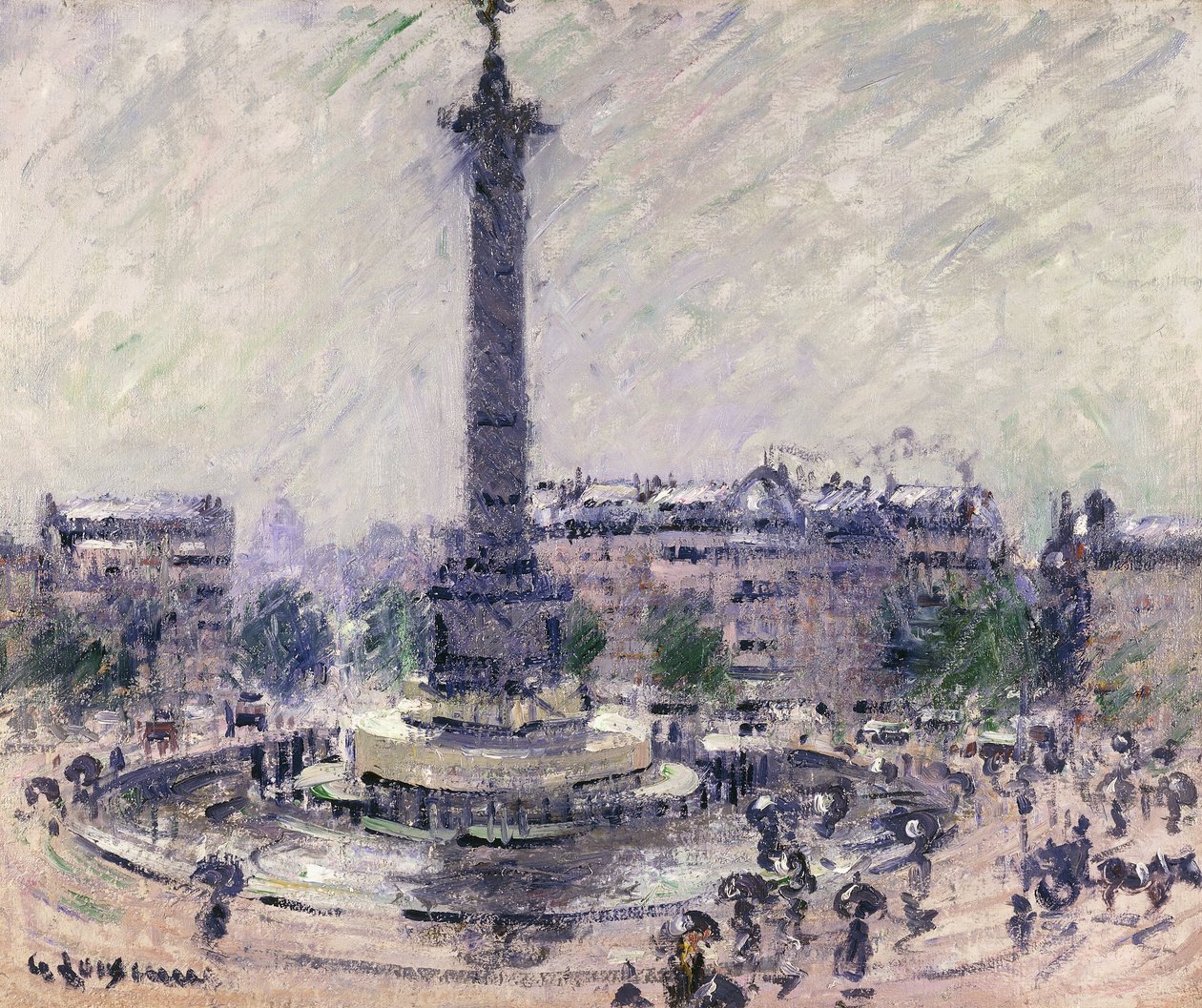 París, Plaza de la Bastilla, c.1922 de Gustave Loiseau