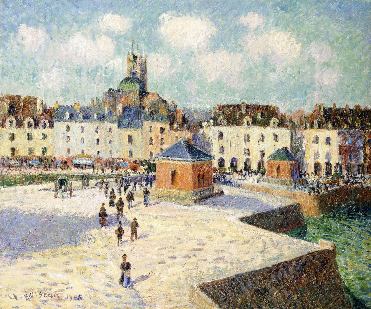 El muelle de Dieppe a la luz del sol, 1905 de Gustave Loiseau