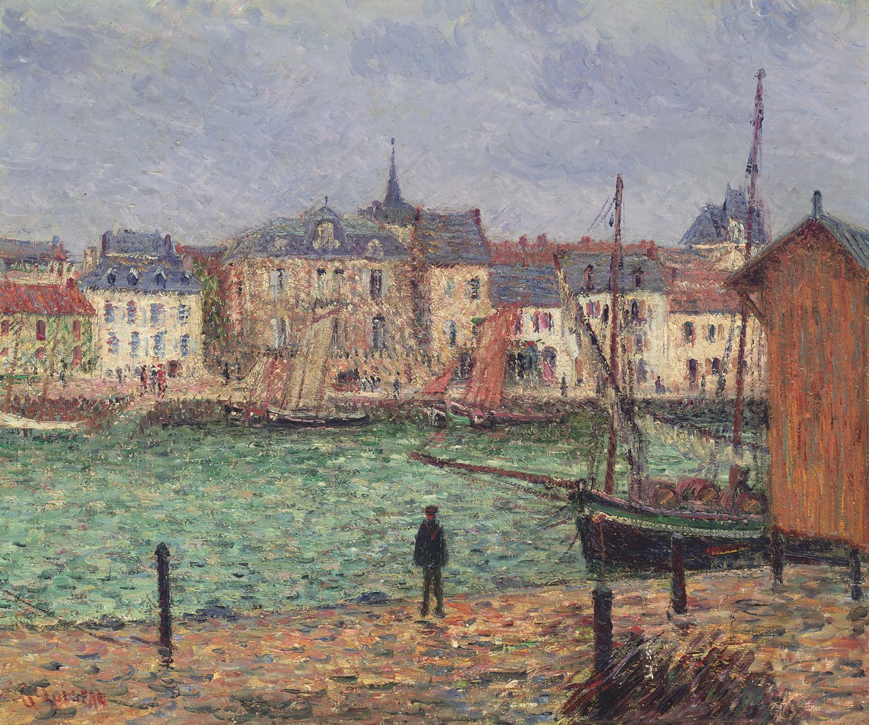 El puerto de Pornic, marea alta de Gustave Loiseau
