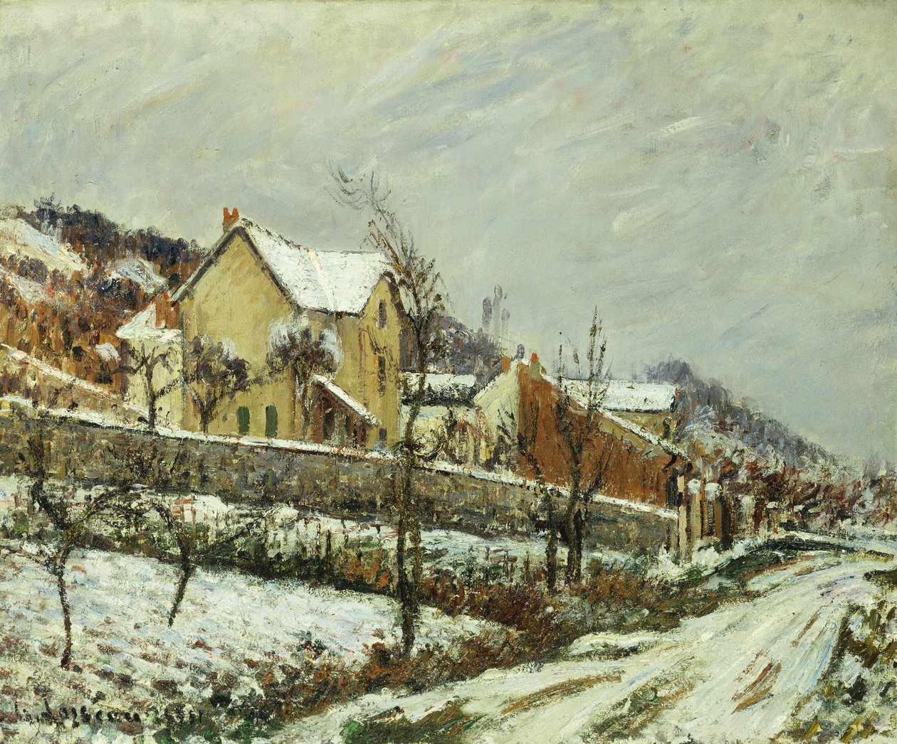 Pueblo en la nieve, 1911 de Gustave Loiseau