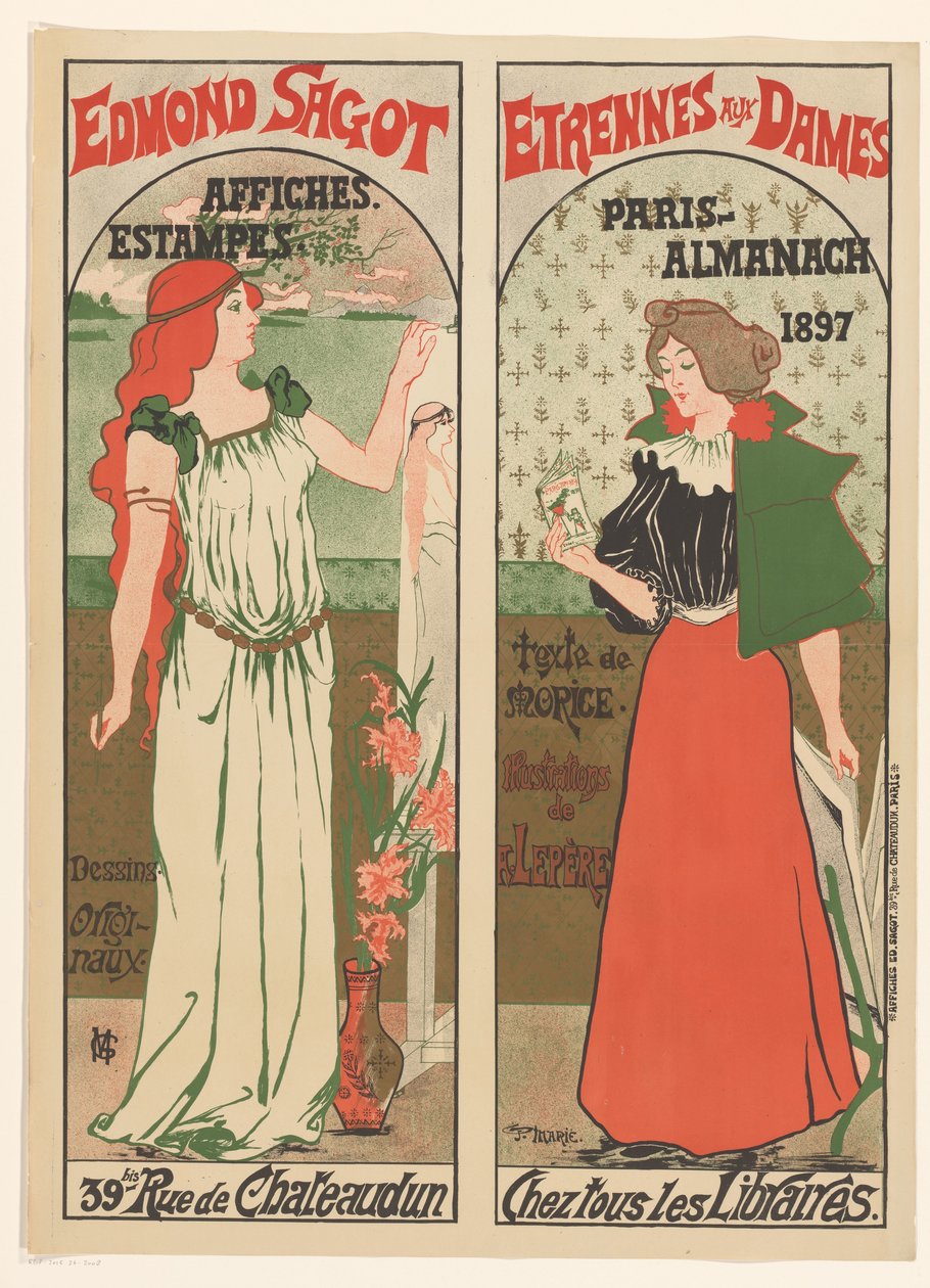 Ficha de Edmond Sagot
Edmond Sagot etrennes aux dames (título en el objeto) de Gustave Marie