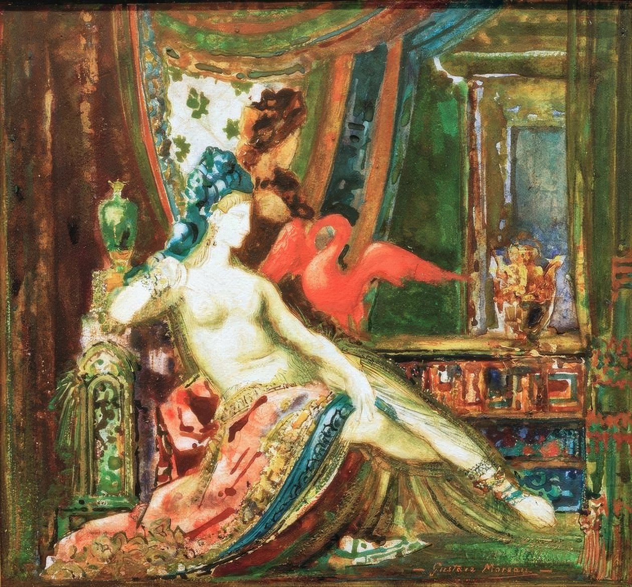 Dalila con el ibis de Gustave Moreau