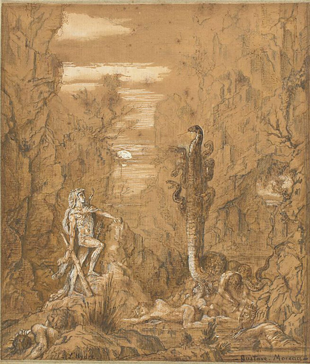 Hércules y la hidra de Lerna de Gustave Moreau