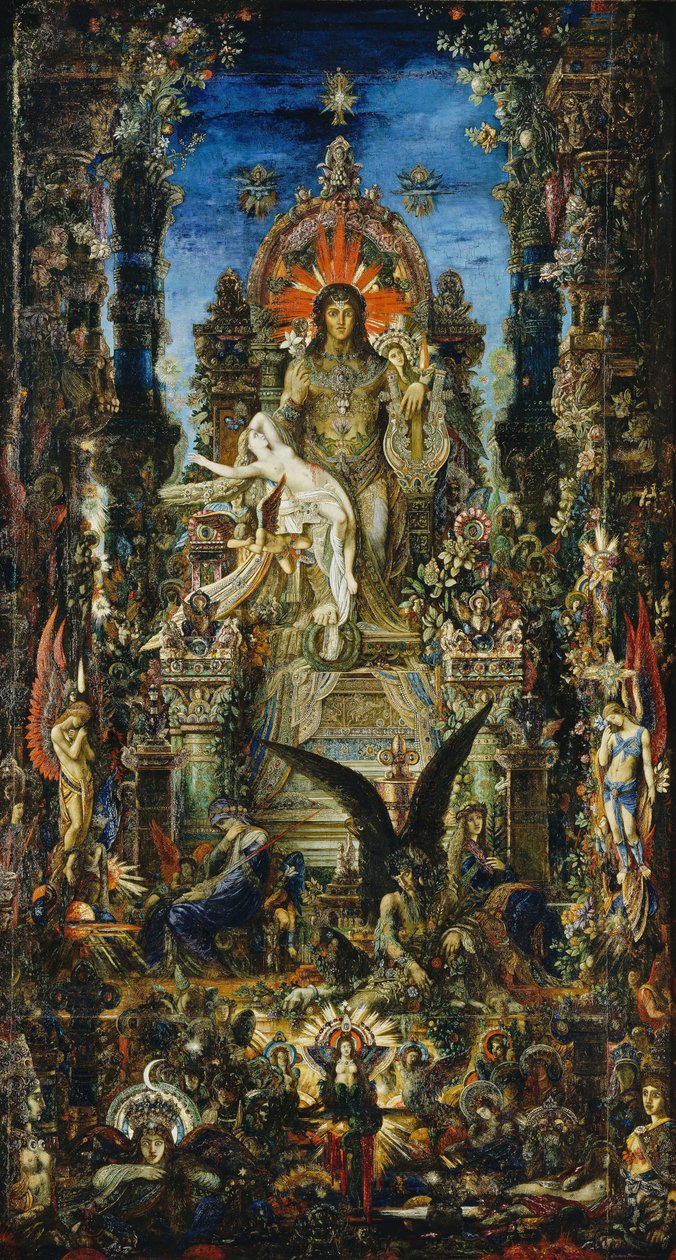 Júpiter y Semele, 1894-95 de Gustave Moreau