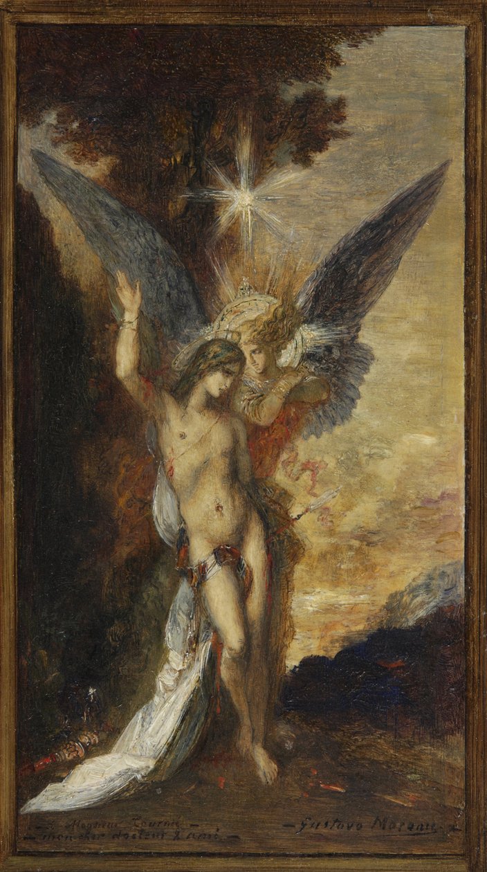 Moreau - San Sebastián y el ángel, c1876 de Gustave Moreau
