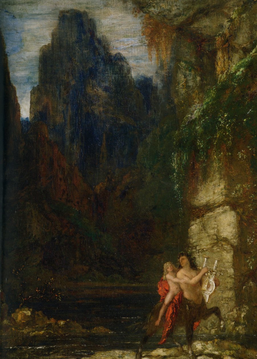 Moreau - La educación de Aquiles de Gustave Moreau