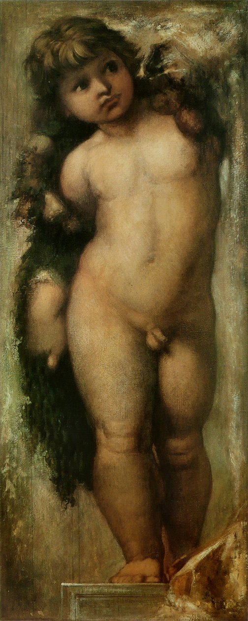 Putto según Rafael. Copia del Putto de Rafael, de la Academia de San Lucas de Roma. de Gustave Moreau