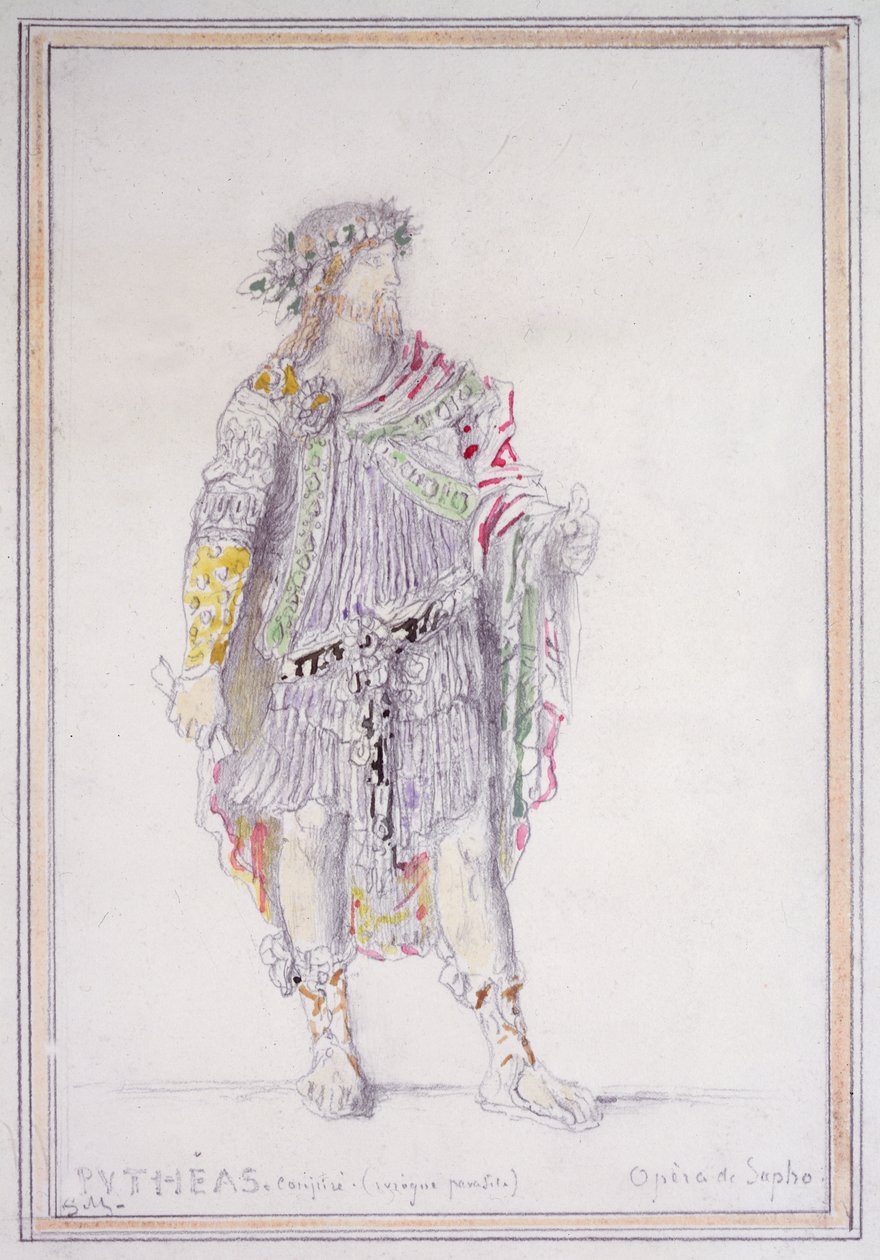 Pythéas, conspirador y parásito borracho, personaje de la Ópera de Sapho de Gustave Moreau