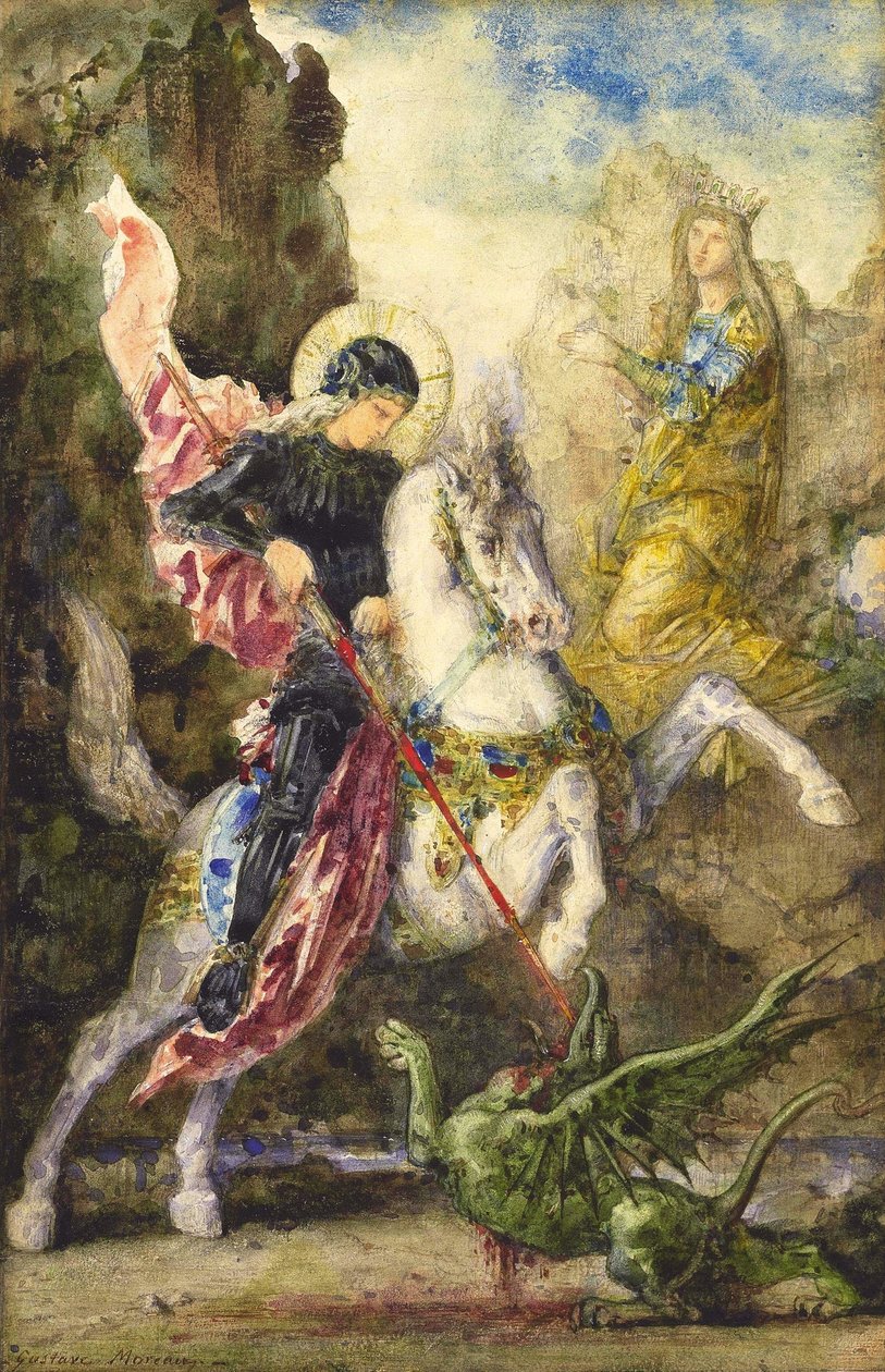 San Jorge y el dragón de Gustave Moreau