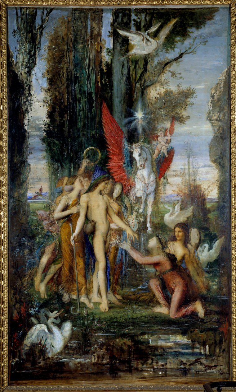 El poeta griego Hesíodo (siglo VIII a.C.) y las Musas. París, Museo Gustave Moreau de Gustave Moreau