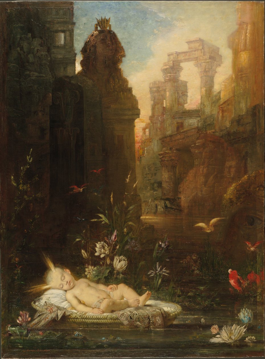 El niño Moisés de Gustave Moreau