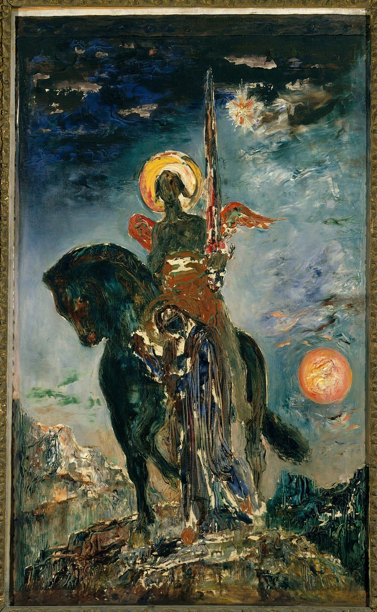 El Parque y el Ángel de la Muerte. Pintura de Gustave Moreau (1826-1898) París, Museo Gustave Moreau de Gustave Moreau